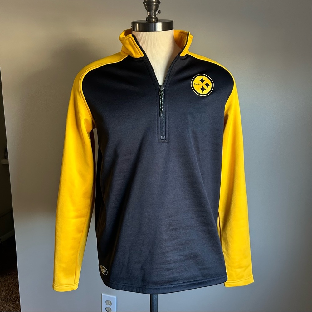 New Era Black and Yellow Steelers Quarter-Zip